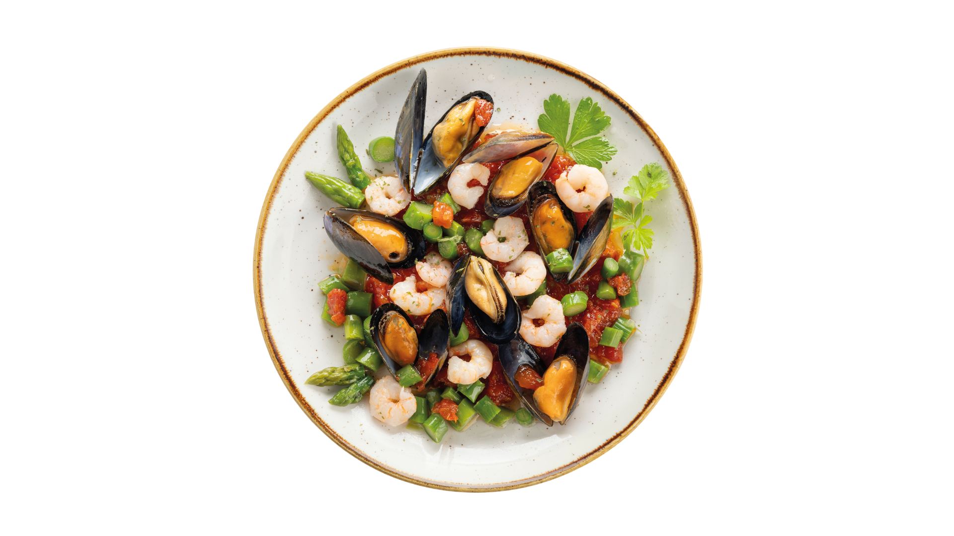 Cozze, mazzancolle e asparagi (ASC - MSC) - Medi Surgelati