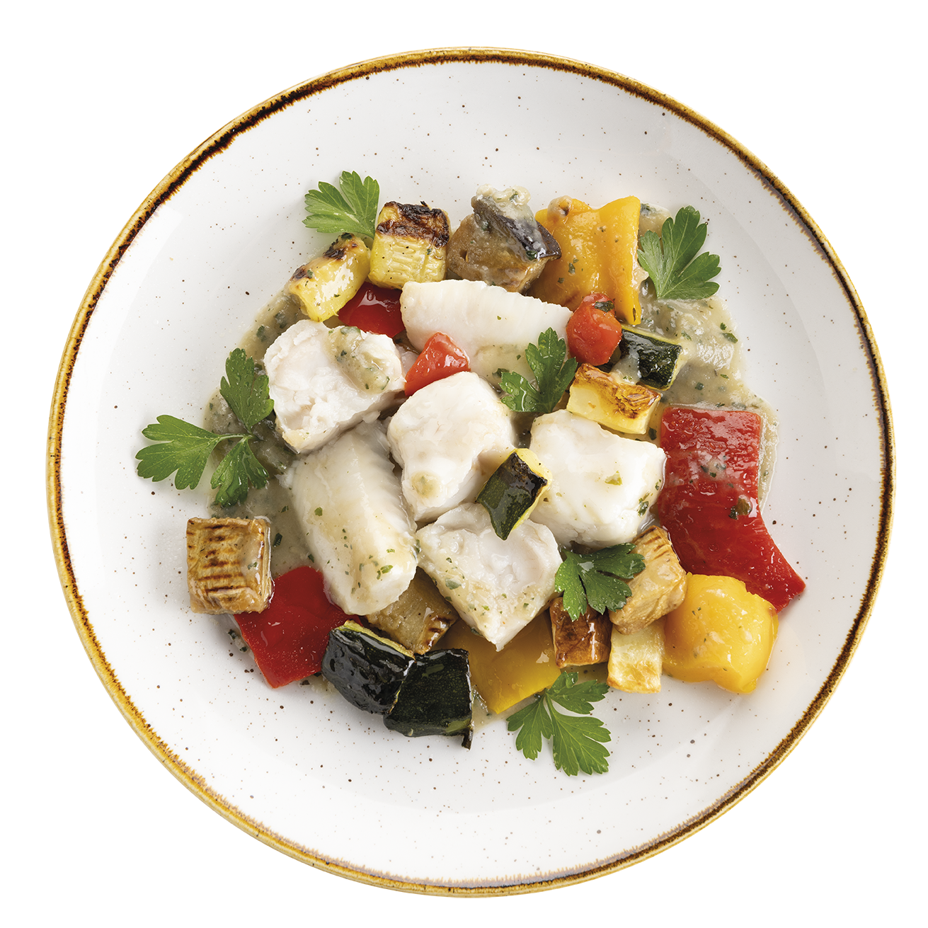 Padellata pesce misto e verdure grigliate (MSC) - Medi